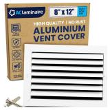 8x12 Inch (Duct Opening) Aluminum 1-Way Air Flow Vent â HVAC Vent Cover for Wall or Ceiling â Quiet HVAC Wall Register with Multi-Shutter Damper â Adjustable Curved Blade - Plastic Seal