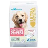 Paw Inspired 20ct Disposable Dog Diapers | Female Dog Diapers Ultra Protection | Diapers for Dogs in Heat, Excitable Urination, or Incontinence (X-Large) - Retail: $25