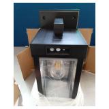 AEQ Solar Wall Lights Outdoor, Solar Wall Sconce with 3 Lighting Modes & Motion Sensor, Waterproof Porch Light with Clear Panel for Garage Porch Yard Front Door 5.8 x 5.8 x 13.58 in - Retail: $60