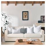basic home 18x18 Decorative Throw Pillow Inserts-Down Feather Pillow Inserts-Square-Cotton Fabric-Set of 2-White. - Retail: $28