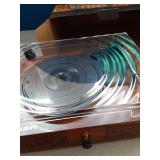 Vinyl Record Player Wireless Turntable with Built-in Speakers and USB Belt-Driven Vintage Phonograph Record Player 3 Speed for Entertainment and Home Decoration - Retail: $50