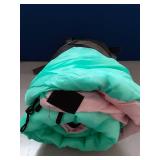 PTEROMY Sleeping Bags for Adults, Lightweight and Machine Washable, Water Resistant Backpacking Camping Sleeping Bag for Warm Cold Weather, Camping Essentials for Hiking Travel (Turquoise, 1.35kg) - R