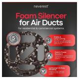 neverestÂ® 100mm (4 inch) Inline Duct Silencer â High-Density Foam HVAC Noise Muffler â Advanced ESD Sound Dampener for Commercial Office & Home Ventilation â 4\" Duct Noise Reducer -