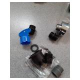 Universal Kitchen Faucet Head Replacement with 15 Adapter Kit Compatible with Kohler/Moen/Delta Faucet, 3 Function Pull Down Sink Faucet Spray Head, Chrome - Retail: $16