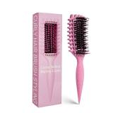Curly Hair Brush Candybrush Curl Defining Brush for Detangling Shaping and Defining Curls for Women, Men, Wet & Dry Hair (Pink) - Retail: $10