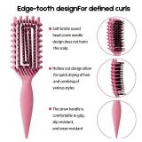 Curly Hair Brush Candybrush Curl Defining Brush for Detangling Shaping and Defining Curls for Women, Men, Wet & Dry Hair (Pink) - Retail: $10