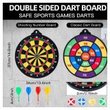 HELLO PAPAYA Magnetic Dart Board - 12Magnetic Darts+12Sticky Balls Or 2 Toy Gun+40 Foam Dart,Fun for Family Game and Party with Friends, Christmas Birthday Gifts Toys for 3-12 Year Old Boys - Retail: 