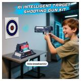 VATOS Smart Electronic Shooting Target Set, 2.4GHz Rechargeable Toy Gun with Auto-Scoring and Real-Time Voice Feedback, 4 Game Modes, Indoor and Outdoor Target Shooting Toy for Kids Age 10+, Teens - R