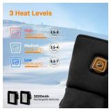 DR.PREPARE Thin Heated Gloves for Men Women, 3200mAh Rechargeable Electric Battery, Heated Motorcycle Work Gloves Liners, Touch Screen Gloves Winter Hand Warmer for Hunting Skiing Snowboarding - Retai