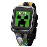 Minecraft Kids LED Smartwatch Interactive Gaming-Themed Watch 10 Changeable Faces, Step Counter, Calculator, Games, Selfie Cam, Alarm & Timer, Printed Silicone Straps â Fits Wrists 5.5\"-8.0\" - 