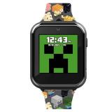 Minecraft Kids LED Smartwatch Interactive Gaming-Themed Watch 10 Changeable Faces, Step Counter, Calculator, Games, Selfie Cam, Alarm & Timer, Printed Silicone Straps â Fits Wrists 5.5\"-8.0\" - 