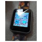 Minecraft Kids LED Smartwatch Interactive Gaming-Themed Watch 10 Changeable Faces, Step Counter, Calculator, Games, Selfie Cam, Alarm & Timer, Printed Silicone Straps â Fits Wrists 5.5\"-8.0\" - 