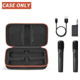 Boobowl Bluetooth Microphone Wireless Case Compatible with JBL PartyBox Wireless Mic - 2X Digital Microphones, Portable Mic Box for Rechargeable Battery, Receivers, Adapter (Bag Only)-Black - Retail: 