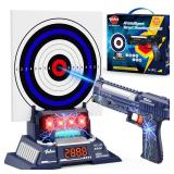 VATOS Smart Electronic Shooting Target Set, 2.4GHz Rechargeable Toy Gun with Auto-Scoring and Real-Time Voice Feedback, 4 Game Modes, Indoor and Outdoor Target Shooting Toy for Kids Age 10+, Teens - R