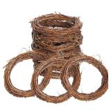 Grapevine Wreath Set, Marrywindix 10 Pieces Natural Vine Branch Wreath Christmas DIY Rattan Wreath Garland for Christmas Holiday Craft Wedding Decor (6 in.) - Retail: $17