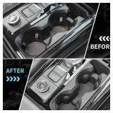 FDAIUN for 2020-2024 Ford Explorer Cup Holder Inserts Silicone Non-Slip Center Control Cup Holder Protector Organizer Interior Storage Accessories - Retail: $22