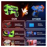 VATOS Rechargeable Laser Tag Guns Set - Lazer Tag 4 Players with Receivers, 2.4 GHz Data SYNC Display Laser Game, Infrared Laser Tag Blaster, Indoor Outdoor Toy Gift for Kids Ages 6-14+ Boys Girls -