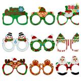 JOYIN 36 Pcs Christmas Paper Eyeglasses, Christmas Party Glasses, Frame Costume Eyeglasses Assorted Designs for Adults and Children for Christmas Party Supplies Photo Booth and Party Favors