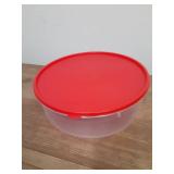 Pie Carrier Cake Storage Clear Container with Red Lid | 10.5\" Large Round Plastic Cupcake Cheesecake Muffin Flan Cookie Tortilla Holder Storage Containers Airtight | Pie Keeper Transport Container - 