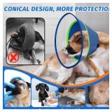 Dog Cone Collar with Soft Liner to Stop Licking, Elizabeth Recovery Collar After Surgery for Large Medium Dogs, Comfortable Pet Head Cone Alternative for Neutering Spay Injury (M) - Retail: $28