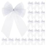 Knitgrip 36 Pcs Tulle Bows for Birthday Party Decorations 6x10 Inch Double Layer Handmade Mesh Bow for Treat Bags Basket Gift Wrapping Wedding Baby Shower Birthday Valentine
