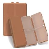FYY Daily Pill Organizer,7 Compartments Portable Pill Case Travel Pill Organizer,[Folding Design] Pill Box for Purse Pocket to Hold Vitamins,Cod Liver Oil,Supplements and Medication-Brown - Retail: $1