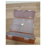 FYY Daily Pill Organizer,7 Compartments Portable Pill Case Travel Pill Organizer,[Folding Design] Pill Box for Purse Pocket to Hold Vitamins,Cod Liver Oil,Supplements and Medication-Brown - Retail: $1