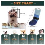 EXPAWLORER Anti Slip Dog Socks to Prevent Licking Paws,Dog Shoes for Cold Winter, Dog Booties for Hardwood Floors, Dog Boots & Paw Protectors with Grippers for Small Medium Large Senior Dogs Blue XL -