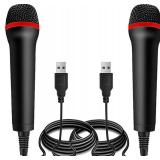 Drimoor 2Pack 13ft Wired USB Microphone for Rock Band, Guitar Hero, Let
