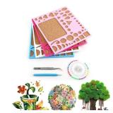 One Quilling tool, Damage See Photos Naroote Tweezer Pins Slotted Kit Artwork Quilling Tool for Paper Flowers Quilling Supplies Paper Quilling Kit, 4pcs Paper Set Quilling Tools Template Mould Board T