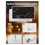 Minetom 6 Pack Fairy Lights Battery Operated String Lights - 7ft 20 LED Waterproof Silver Wire Firefly Lights Waterproof for DIY Crafts Wedding DÃ©cor Table Centerpieces Mason Jars Party - Retail: $