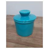 PriorityChef Butter Crock with Lid with Water Line, Ceramic French Butter Dish to Leave On Counter, Turquoise - Retail: $18