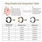 WNRTSA Smart Ring for Women & Men, Fitness Tracker with Heart Rate, Blood Oxygen, Sleep Monitoring, Long-Lasting Battery, IP68 Waterproof (Rose Gold, 7#)