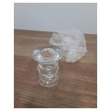 ONLY ONE PIECE Romadedi Glass Taper Candle Holders - Clear Small Candlestick Holder Bulk, Thicker Glass Candle Sticks Set for Wedding Christmas Party Dining Table Table Centerpiece Decor, 1Pcs - Retai