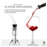 12 DegrÃ©s Wine Chiller Set - Perfect Wine Gifts for Women & Men - Stainless Steel Insulated Wine Cooler with Wine Pump, Aerator & 4 Stoppers (White Matte) - Retail: $40