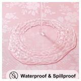 Smiry Rectangle Table Cloth, Waterproof Heavy Duty Vinyl Tablecloths, Wipeable Washable Table Cover for Kitchen, Valentines & Dining Room (Pink, 52\" X 70\") - Retail: $27