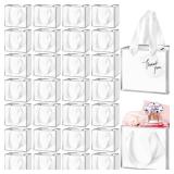 Yeaqee 50 Pcs Mini Metallic Gift Bags with Handles 4x4.75x2.25