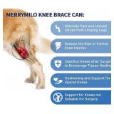 MerryMilo Dog Knee Brace for Torn ACL, Leg Brace for Cruciate Ligament, Arthritis Relief, Joint Stability & Injury Recovery, Size: S, Color: Black - Retail: $46