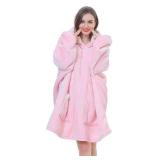 Kipswiza Oversized Wearable Blanket Hoodie Gift for Her Sherpa Fleece Thick Warm Giant Hooded Sweatshirt Blanket Lounging Pullover for Women Wife Mom Daughter Girls Gift - Pink - Retail: $33