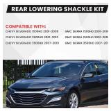 Piodelo 2-3 Inch Suspension Rear Drop Lowering Shackles Kit Compatible with 2001-2010 Chevy Silverado GMC Sierra 1500HD 2500HD 3500HD 2WD 4WD Replace 410730 (2PCS) - Retail: $31