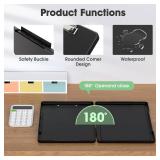 Juvealoe Legal Size Clipboard with Storage, High Capacity 8.5 x 14 Clip Board for Lawers, Folio & Side-Opening, Size 15 x 10 x 1.2 in, Black - Retail: $17