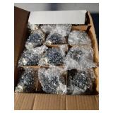 Sosation 12 Pcs Christmas Pinecone Glass Ornaments Christmas Velvet Vintage Hanging Pine Cone Glass Ornaments for Xmas Tree Fall Thanksgiving Day Decoration(Black)