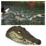 12.6 Inches Floating Alligator Head Pool Accessories Float Alligator Fake Crocodile Decoy Crocodile Floating Head for Goose, Heron, Duck Control, Pool, Garden and Patio Accessories - Retail: $21