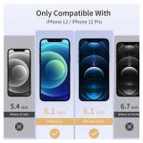 UNBREAKcable 2-Pack Screen Protector for iPhone 12 / iPhone 12 Pro, Double Shatterproof Tempered Glass [Easy Installation] [9H Hardness] [99.99% HD Clear] [Case Friendly] for iPhone 6.1 inch - Retail: