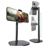 COOPER ChatStand, Adjustable Cell Phone Stand for Desk, Phone Stand for Recording, iPhone Holder for Filming, Small iPhone Tripod, Soporte para Celular, Fits Samsung, Android, (Night Black) - Retail: 