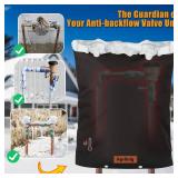 Aprllolg Backflow Preventer Insulation Cover, Pipe Insulation Covers Winter Freeze Protection,Irrigation Sprinkler Valve / Water Well Pump Insulated Pouch for Outside (Black, 14\" W x 26\" H) - Retail
