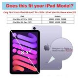 ProCase 2 Pack Screen Protector for iPad Mini 7(A17 Pro) 2024 / Mini 6 8.3 inch 2021 with 3 Camera Lens Protector, 9H Hardness HD Clear Tempered Glass Film Guard for iPad Mini 7th 6th Generation - Ret