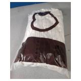 MIULEE Pack of 2 Corduroy Decorative Euro Sham Throw Pillow Covers 24x24 Inch Soft Boho Striped Pillow Covers Modern Farmhouse Home Decor for Sofa Living Room Couch Bed Cream White - Retail: $24