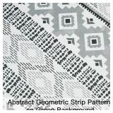 XiDi Grey Blackout Curtains for Living Room 63 Inch Length 2 Panels Modern Farmhouse Geometric Stripe Patterned Printed 100% Black Out Curtain for Bedroom Rustic Country Grommet Window Drapes 52Wx63L 