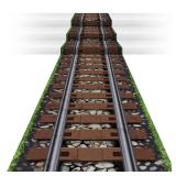 PRE OWNED TaoBary 1 Pcs Express Train Party Decoration Railroad Track Aisle Runner 24 Inch x 10 ft Western Train Party Decorations Wild West Theme Runner Cover for Birthday Indoor Outdoor Supply - Ret